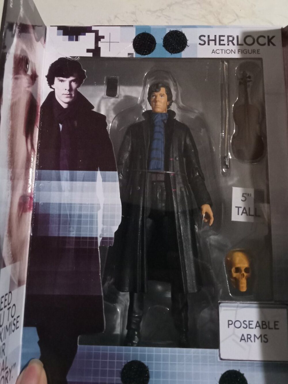 Sherlock Holmes Poseable Licensed 5 Inch Action Figure Benedict Cumberbatch
